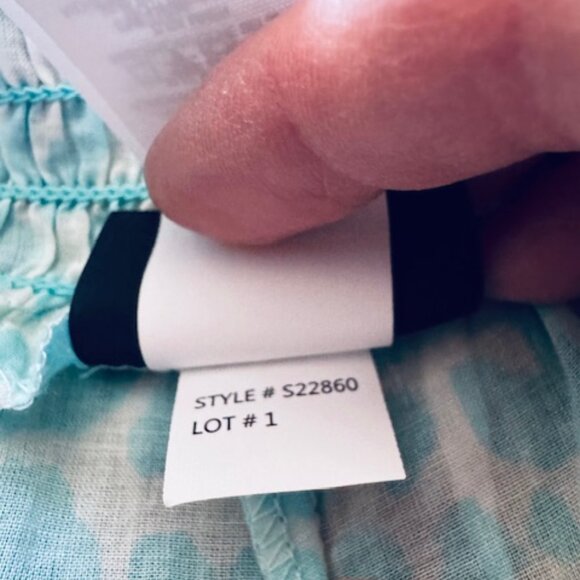 NWT Kate Spade Seaflower Swim Cover Up Pant Blue Turquoise Wide Leg Sz L $155 - Picture 8 of 8